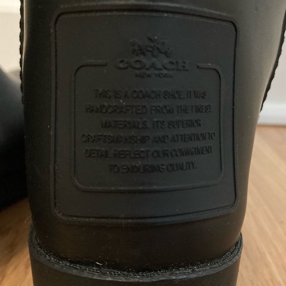 Coach Black Tristee Tall Rain Boots - Picture 5 of 9